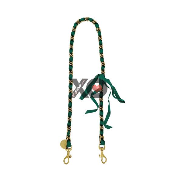 CLARE V. Shoulder Strap in Fern Grosgrain Chain - Picture 3 of 11